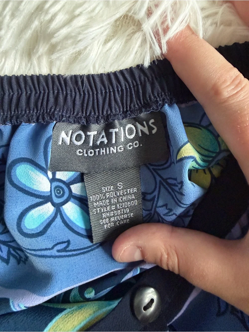 Notations Clothing Co Blue Floral Satin Maxi Skirt Small Vintage Y2K Boho